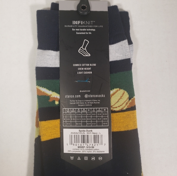 NWT Men's Donovan Mitchell Spida Dunk Stance Socks - Picture 3 of 9